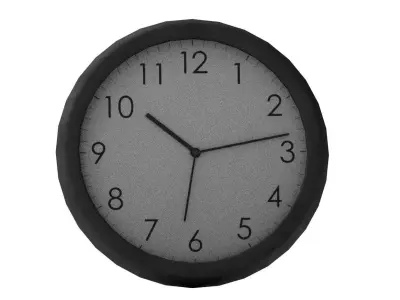 Wall Clock 01 Low-poly 3D model
