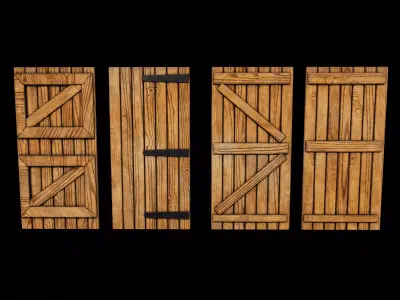 Wooden Gate  3D model
