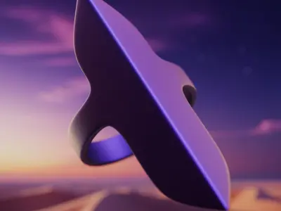 Futuristic Blade Ring - Sci-Fi Print-Ready Jewelry Design 38 3D print model