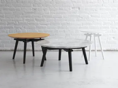 CC Small Table Trio 3D model