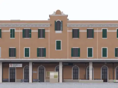 Classical Train Station 3D model
