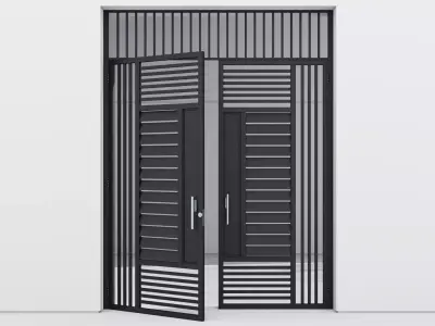 Aluminium door 55 3D model