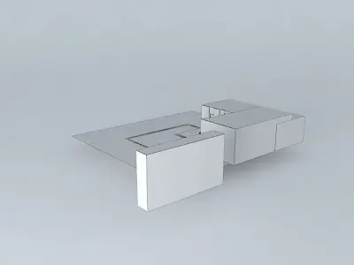 Modern house with pool Free 3D model