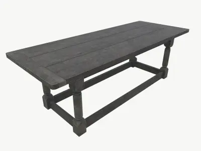 Medieval table Low-poly 3D model