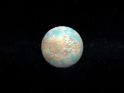 Alien Planet 10 Low-poly 3D model