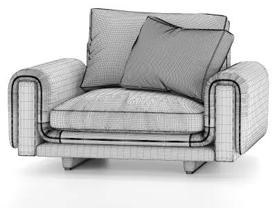 Roche Bobois UNDERLINE Armchair 3D model