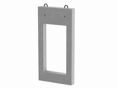 Concrete Window Panel 3D model