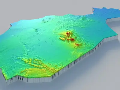 Niger Terrain Country 3D model