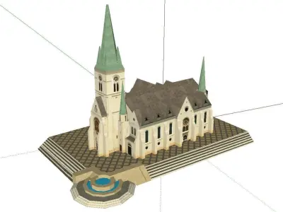 Architecture-Religion-God-Culture-Temple-071 church 3D model