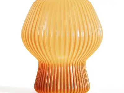 1488 Ribbed Glass Table Lamp by Westelm 3D model