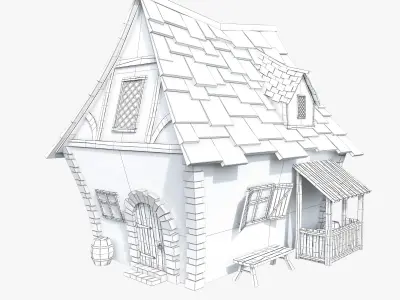Medieval house 3D model