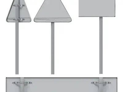 Warning signs set 1 3D model