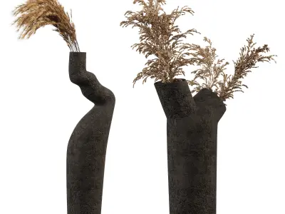 Decorative set with Bouquet 3D model