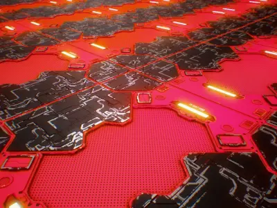 PBR Sci-Fi Spaceship Texture 47 Low-poly 3D model