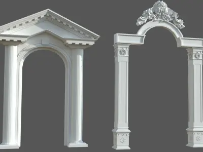 Door Window Decor set 3D model