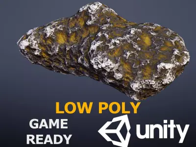 Asteroid rock Low-poly 3D model