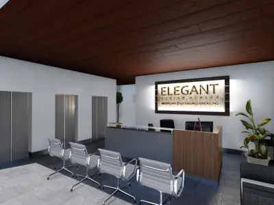 Lobby for Company Hotel Bank  3D model