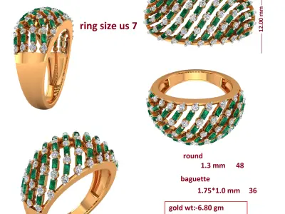 Diamond Ring for Women 3D print model order