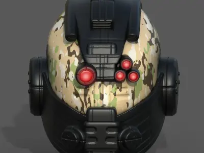Helmet scifi military futuristic technology fantasy  Low-poly 3D model purchase