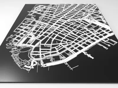 New York USA Streets and roads 3D model