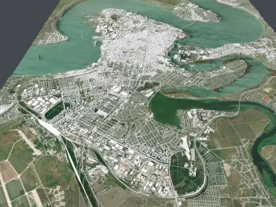 Cityscape Nikolaev Ukraine 3D model