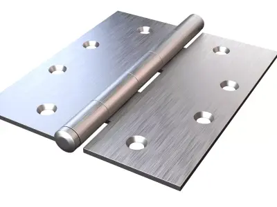 Hinge stainless steel Low-poly 3D model