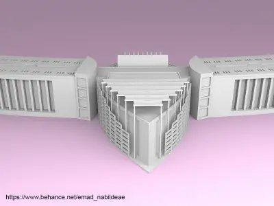 Nile University Cairo 3D print 3D print model