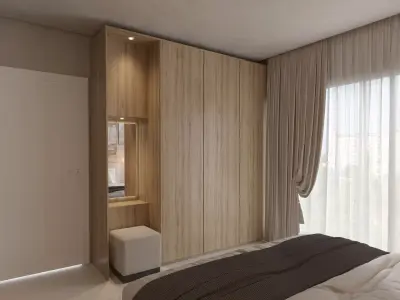 Modern Bedroom 3D Model  3ds Max Corona Renderer  Fully Textured Free 3D model