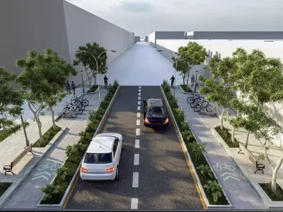 Street Road Section 3D model