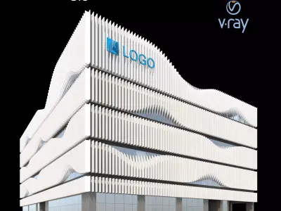 Modern Office Building 003 3D model