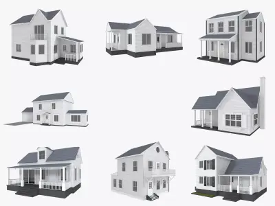 8 House Collection 3D model