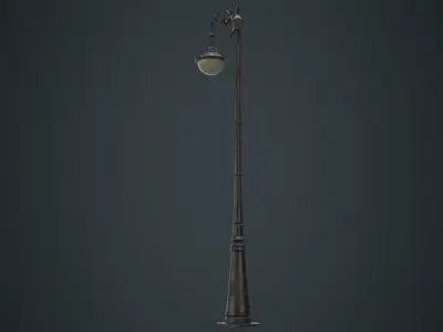 Street Light 4B Low-poly 3D model