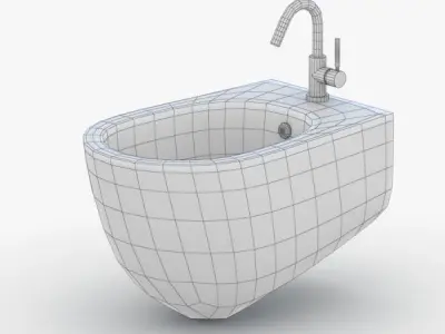 1560 - Toilet Low-poly 3D model