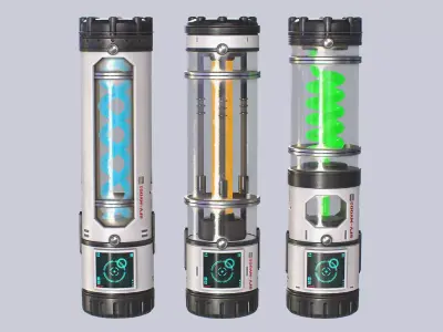 Scifi vial collection 3D Model Pack