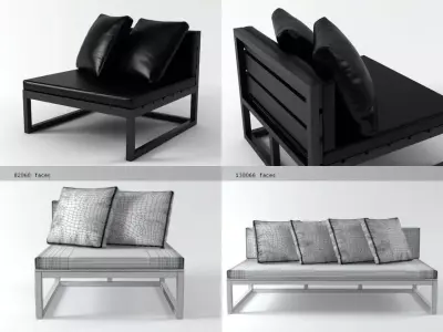 Saler sofa modules 3D model