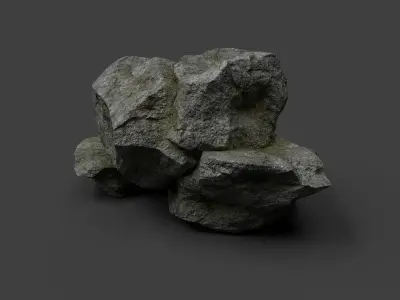 Rock 7-5 Low-poly 3D model
