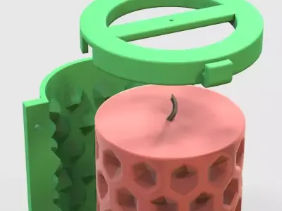 Beeswax Candle 110mm 3D print model