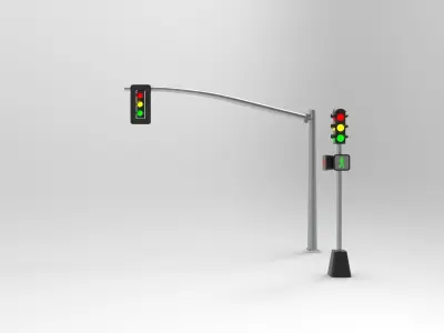 Street Traffic light 3D model