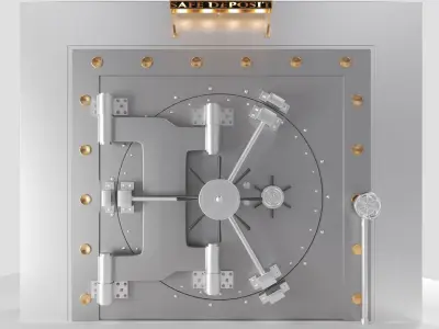 BANK VAULT DOOR Animated  3D model