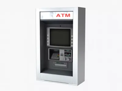 ATM Wall Mount Low-poly 3D model