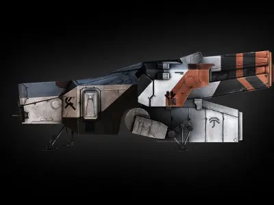 District 9 Dropship Low-poly 3D model