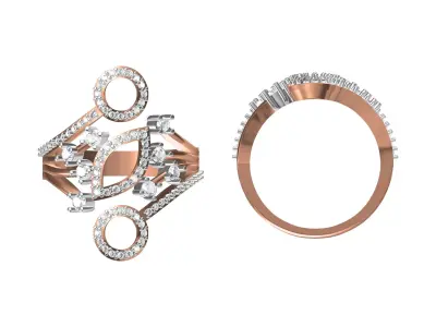 Ladies-Elegant Stone Rings For Womens 63 3D print model