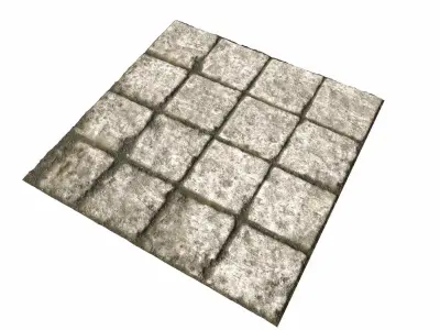 Old stone floor plates seamless PBR 2 3D model