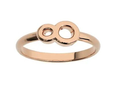 0 to 9 Plain Gold Number Ring 3dm stl renders details  3D Model Pack