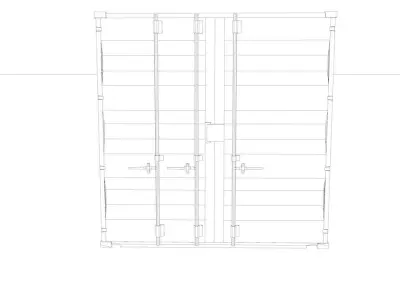 Shipping Container with interactive doors - Low Poly Low-poly 3D model