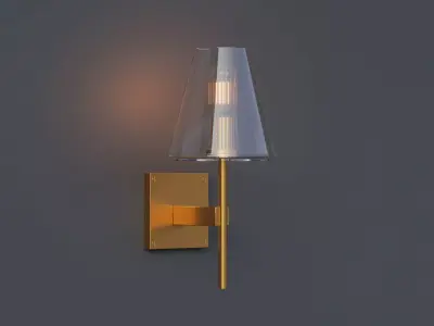 Fulham Glass Shade Sconce 3D model
