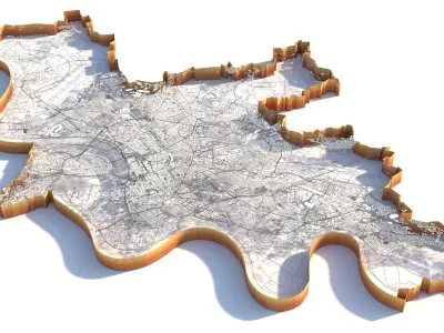 Dusseldorf City Germany 3D model
