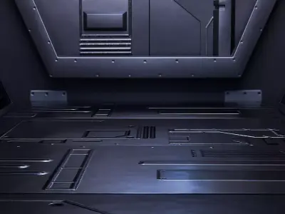 3D Sci-Fi Modular Environment Low-poly 3D model