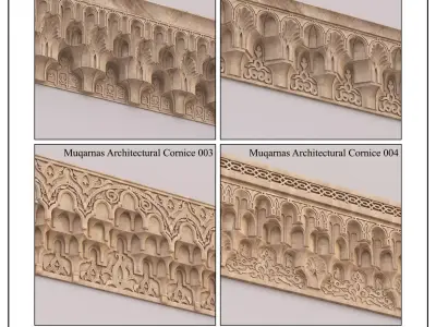 Muqarnas Architectural Set - Vol 9 - 4 Models 3D model