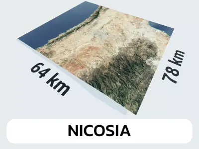 Nicosia Cyprus City Landscape 3D Model 3D model